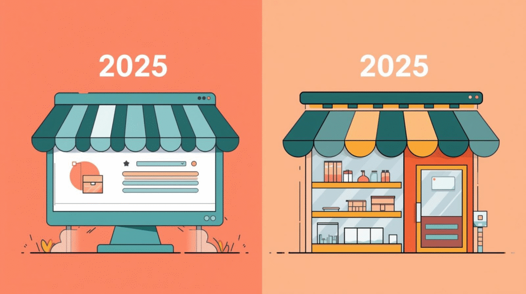 illustration about Online Shopping vs In-Store Statistics Critical Trends That Could Change Your Business in 2025